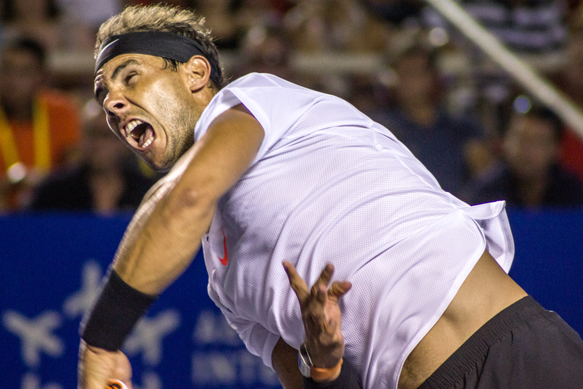 Rafael Nadal en el Abierto Mexicano de Tenis. Febrero de 2017.
